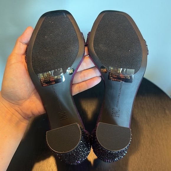 Rare! INC Lexini Two-piece Purple Crystal Sandals - Picture 6 of 9